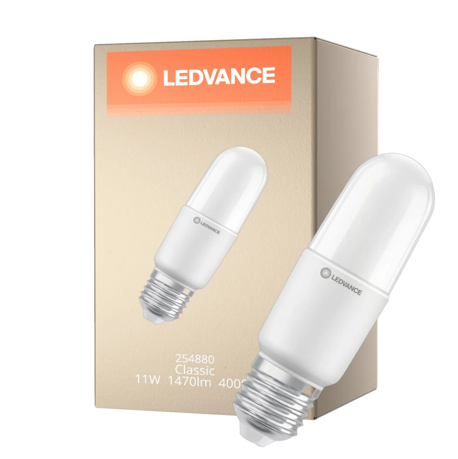 Ledvance LED Classic Stick P LED E27 Tubular Matt 11W 1470lm - 840 Kallvit | Ersättare 100W