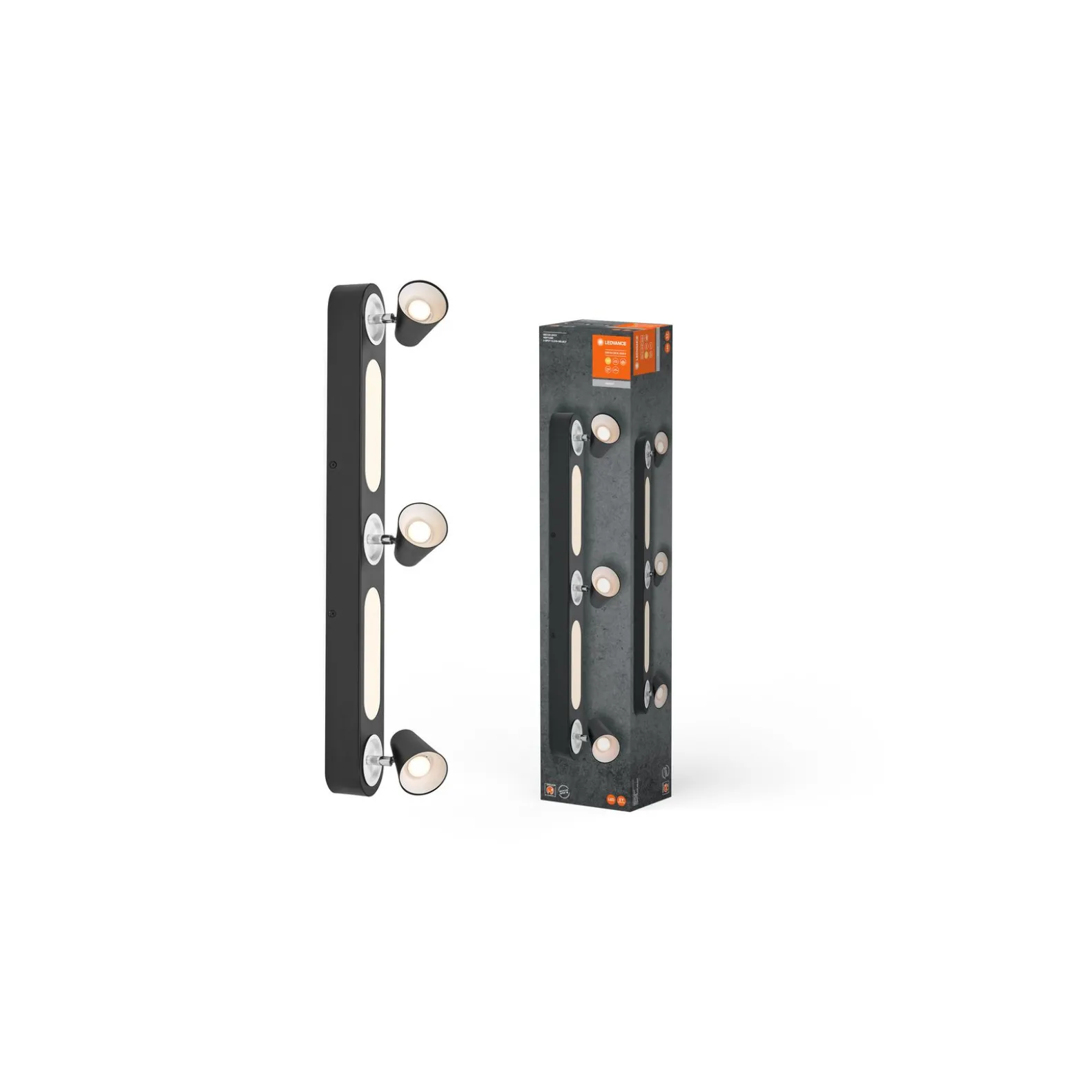 Ledvance LED Decor Spot Neptune Stål Svart 26W 1100lm - 830 Varm Vit