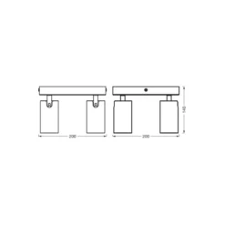 Ledvance LED Decor Spot Octagon Stål Platta Svart 13W 920lm - 827 Extra Varm Vit | Dimbar