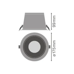 Ledvance LED Downlight Biolux HCL Zigbee Gen 2 Aluminium Vit 20W 2100lm 60D - 927-965 Justerbar Vit | 175mm - Utskärning 160mm - IP20 - ZigBee