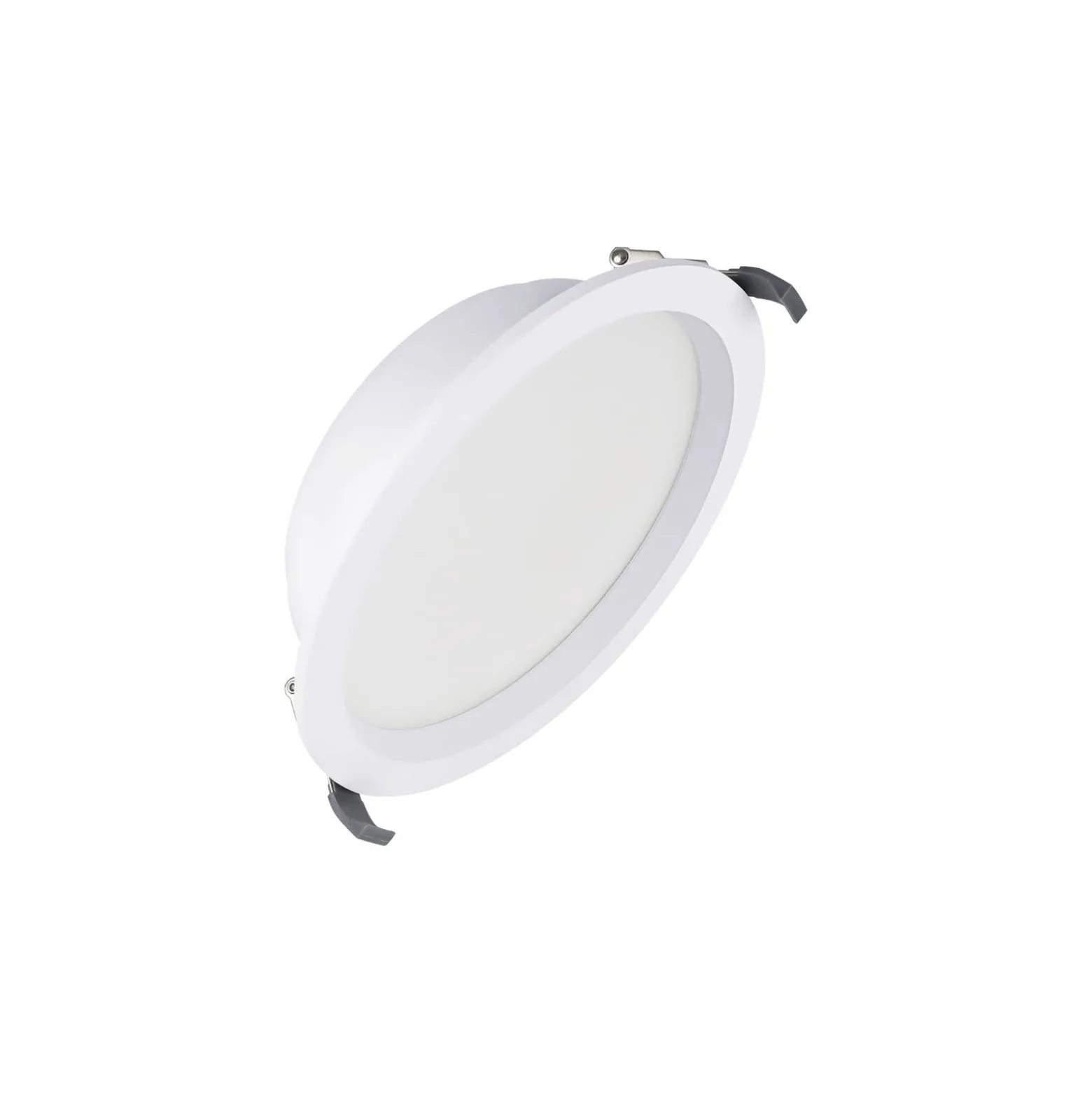Ledvance LED Downlight Comfort Opal Aluminium Vit 30W 3600lm 180D - 930-940 CCT | 215mm - Utskärning 200mm - IP44 - Bästa Färgåtergivning - Zigbee Dimbar
