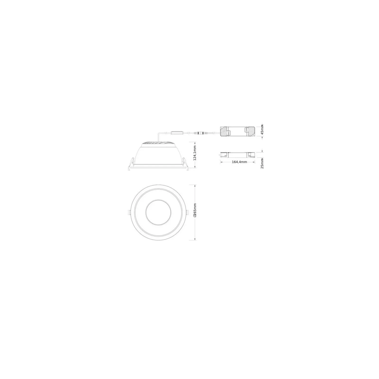Ledvance LED Downlight Comfort Dali UGR19 Aluminium 42W/36W/30W 5000lm/4200lm/3600lm 100D - 930-940 CCT | Utskärning 250mm - IP44 - Bästa Färgåtergivning - Dali Dimbar