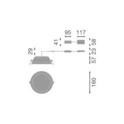 Ledvance LED Downlight Comfort High Efficiency O Aluminium Vit 15W 2175lm 100D - 840 Kallvit | 160mm - Utskärning 150mm