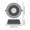 Ledvance LED Downlight Performance DN195 21W 2520lm 65D - 840 Kallvit | 220mm - IP54