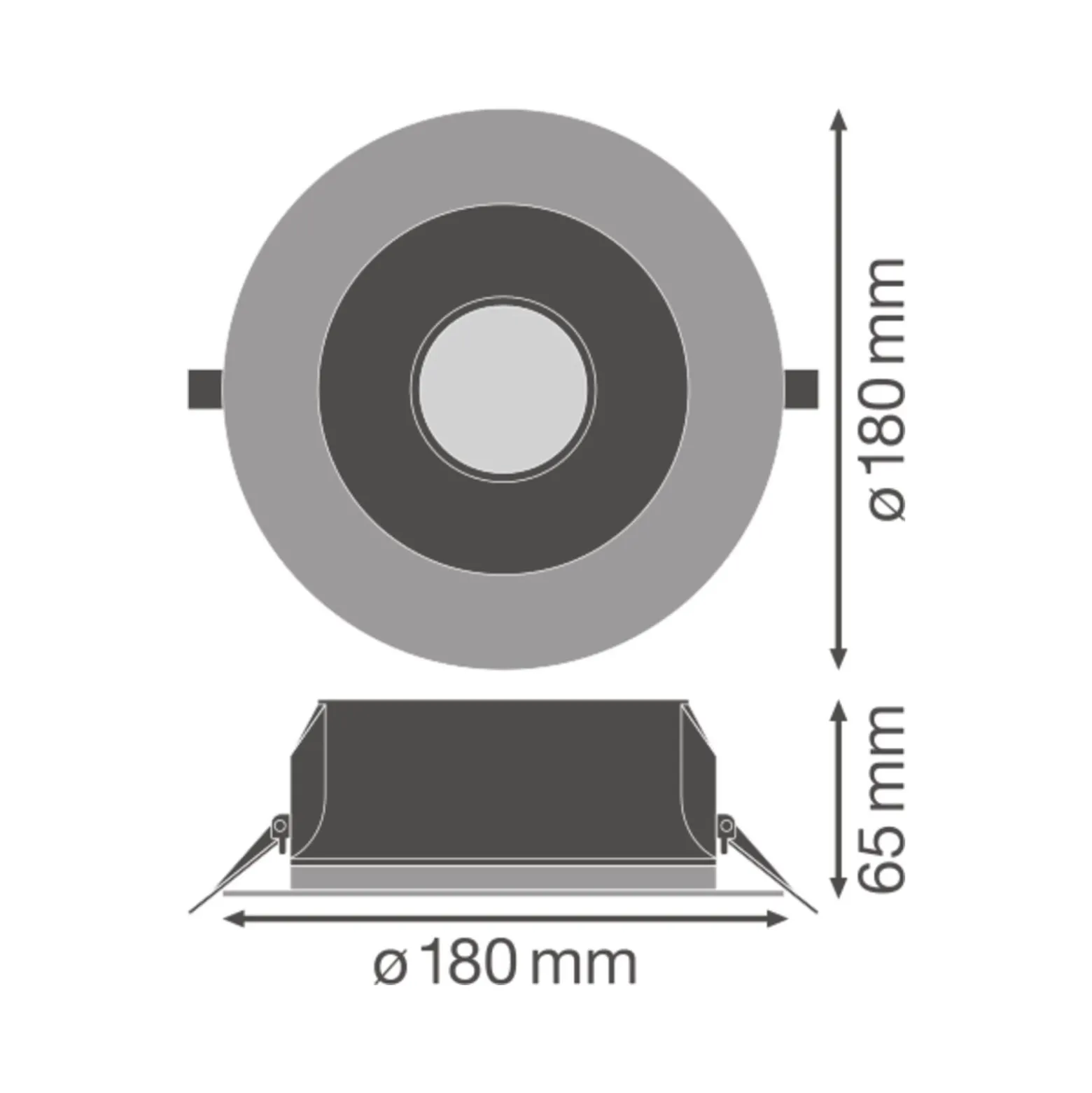 Ledvance LED Downlight Performance DN155 14W 1500lm 65D - 830 Varm Vit | 180mm - IP54