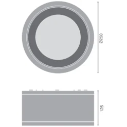 Ledvance LED Downlight Surface IP65 Aluminium Svart 45W 4950lm 36D - 840 Kallvit | IP65