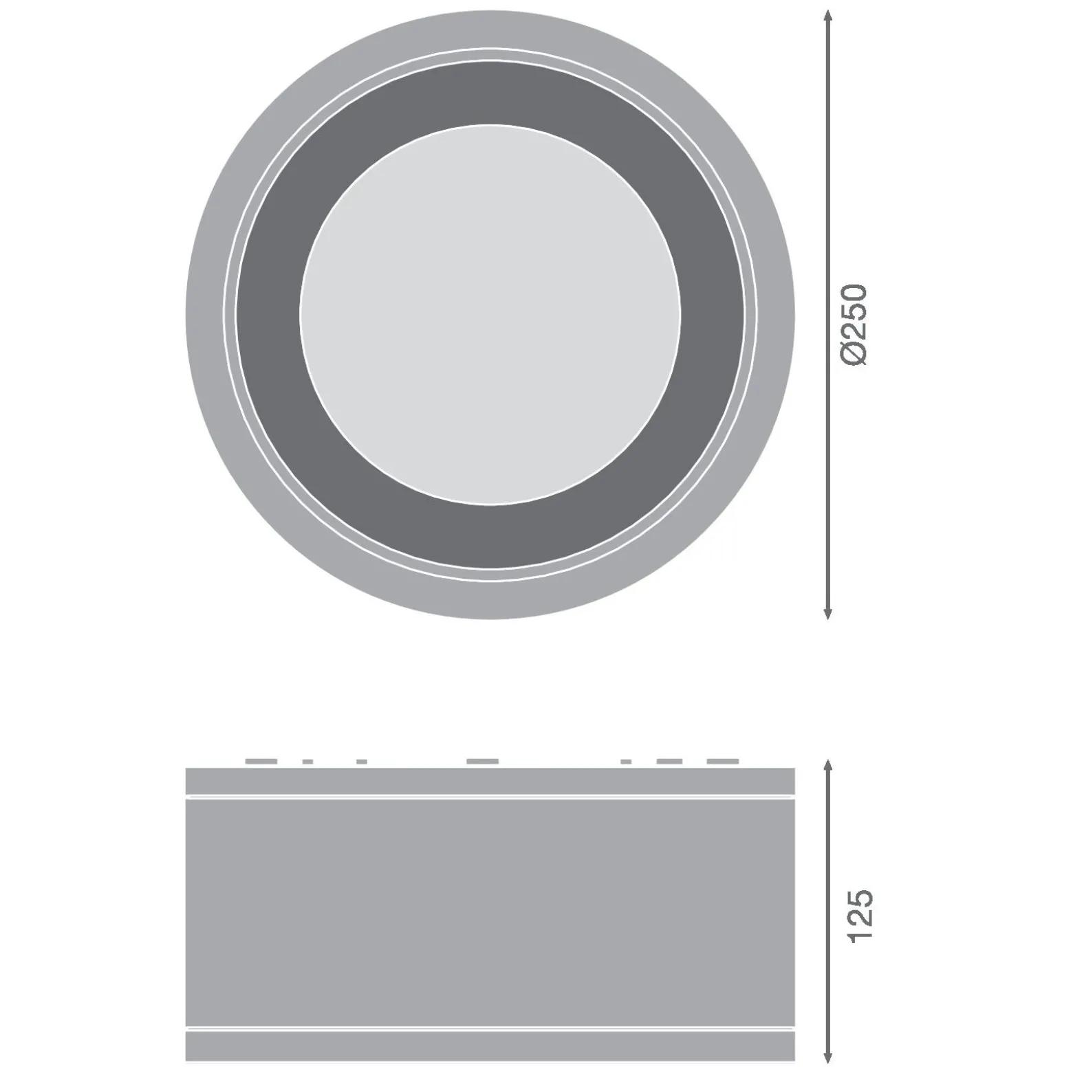 Ledvance LED Downlight Surface IP65 Aluminium Svart 45W 4950lm 36D - 840 Kallvit | IP65