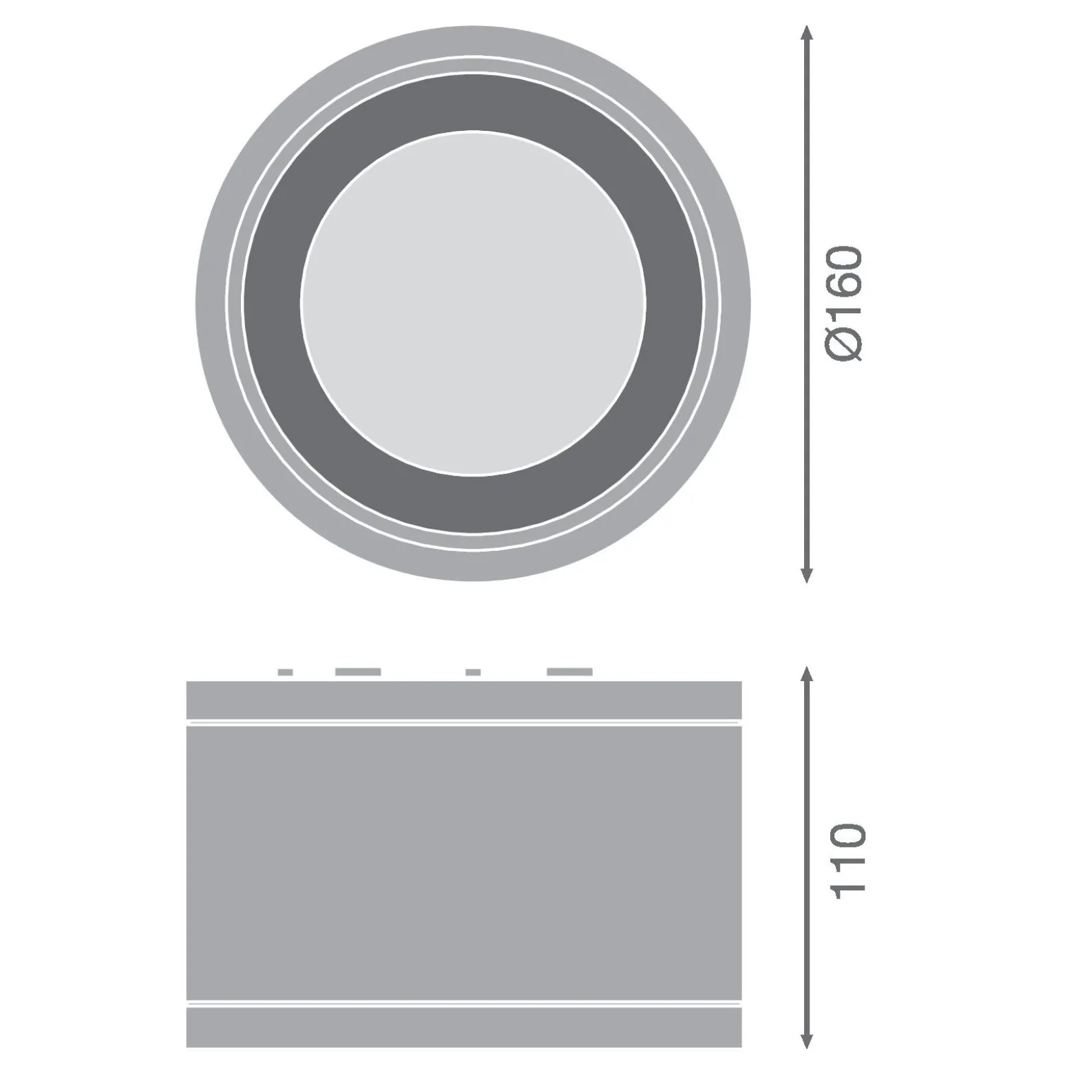 Ledvance LED Downlight Surface IP65 Aluminium Vit 30W 3300lm 60D - 840 Kallvit | IP65