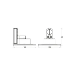 Ledvance LED 1-Fas Skenspot Cirkel Vit 6W 450lm - 830-865 Justerbar Vit
