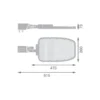Ledvance LED Gatubelysning Area Large RV35ST Aluminium Grå 120W 16200lm 155X69D - 740 Kallvit | IP66 - Asymmetrisk