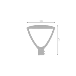 Ledvance LED Gatubelysning Area Urban Lykta Grå 59W 4730lm 165x65D - 830-840 CCT | IP66 - Asymmetrisk