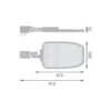 Ledvance LED Gatubelysning Area Large RV35ST Aluminium Grå 90W 11700lm 155X69D - 730 Varm Vit | IP66 - Asymmetrisk