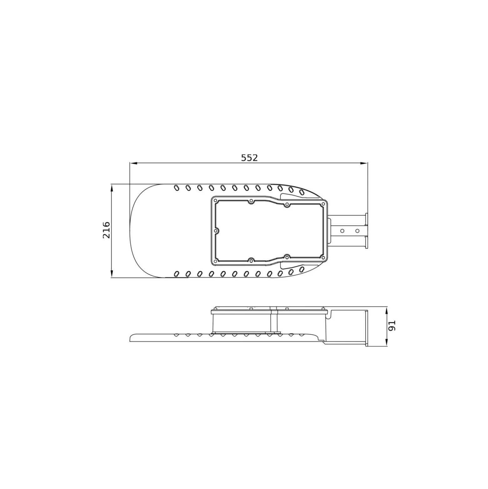 Ledvance LED gatubelysning Eco Area 90W 11700lm - 840 Kallvit | IP66