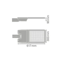 Ledvance LED Gatubelysning Flex Stor RW35ST Grå 158W 23900lm 35x135D - 740 Kallvit | IP66 - Asymmetrisk