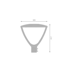Ledvance LED Gatubelysning Urban Lykta Aluminium Svart 59W 8200lm 165X65D - 830-840 CCT | IP66 - Asymmetrisk