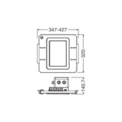 Ledvance LED Gatubelysning Urban Villa Retrofit 60W 7200lm 50x150D - 722 Extra Varm Vit | IP66 - Dali Dimbar - Asymmetrisk
