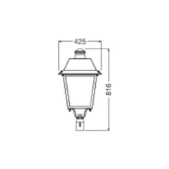 Ledvance LED Gatubelysning Urban 40W 4800lm 140D - 730 Extra Varm Vit | IP66 - Dali Dimbar - Symmetrisk