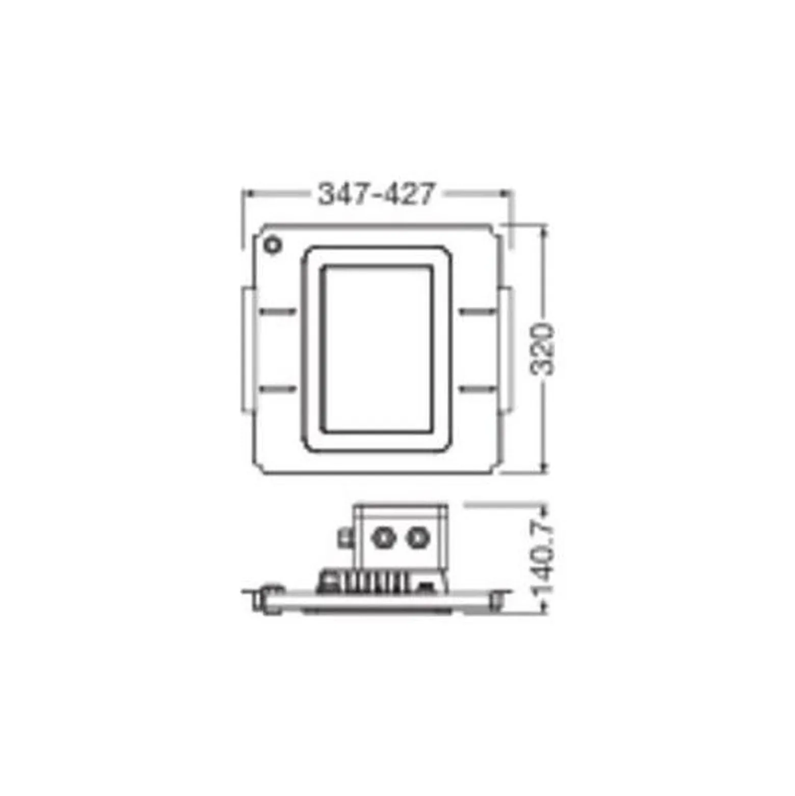 Ledvance LED Gatubelysning Urban Villa Retrofit 60W 8100lm 60x120D - 730 Varm Vit | IP66 - Dali Dimbar - Asymmetrisk