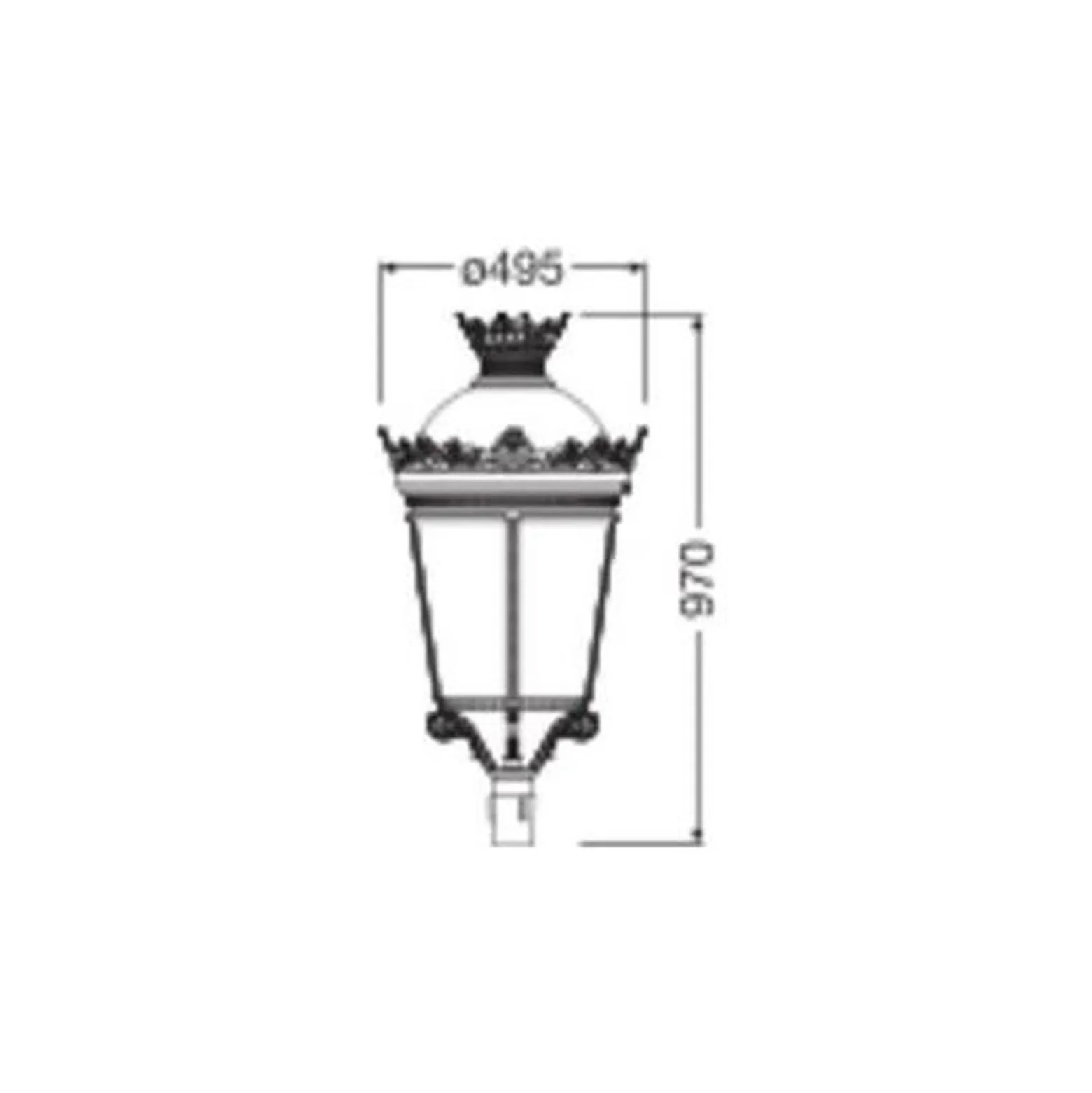 Ledvance LED Gatubelysning Urban Fernandino 40W 4800lm 140D - 730 Varm Vit | IP66 - Symmetrisk