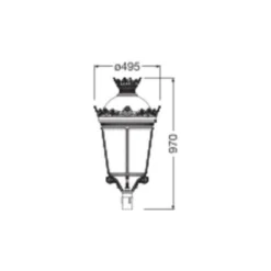 Ledvance LED Gatubelysning Urban Fernandino 40W 4200lm 140D - 722 Extra Varm Vit | IP66 - Symmetrisk