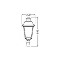 Ledvance LED Gatubelysning Urban Villa Compact 40W 4800lm 140D - 730 Varm Vit | IP66 - Asymmetrisk