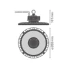 Ledvance LED Highbay Gen 5 Aluminium Svart 75W 13125lm 70D - 865 Dagsljus | IP66 - Dali Dimbar