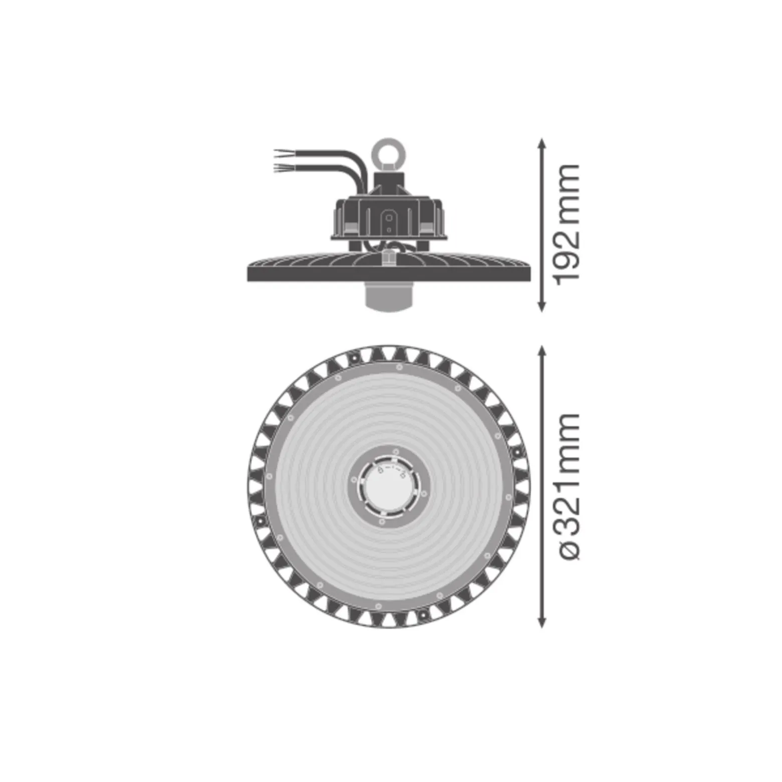 Ledvance LED Highbay Sensor Gen4 190W 27000lm 110D - 840 Kallvit | IP65 - Rörelse- och ljussensor
