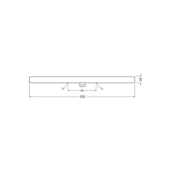 Ledvance Ledinestra BASE LED Tube 3.5W 370lm - 827 Extra Varm Vit | 30cm - Ersättare 25W
