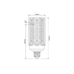 Ledvance LED Lampa HQL LED P E40 90W 13000lm - 840 Kallvit | Ersättare 250W