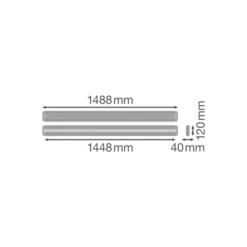 Ledvance LED Linjär IndiviLED 48W 5700lm - 840 Kallvit | 150x12cm - 3 timmar nödbelysning