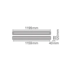 Ledvance LED Linjär Pendellampa IndiviLED 42W 5050lm - 840 Kallvit | 120x12cm - Direkt/Indirekt