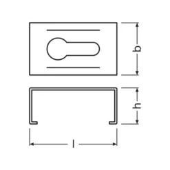 Ledvance LED-ljusslingor Mounting Fäste för Profil PM03 Metall