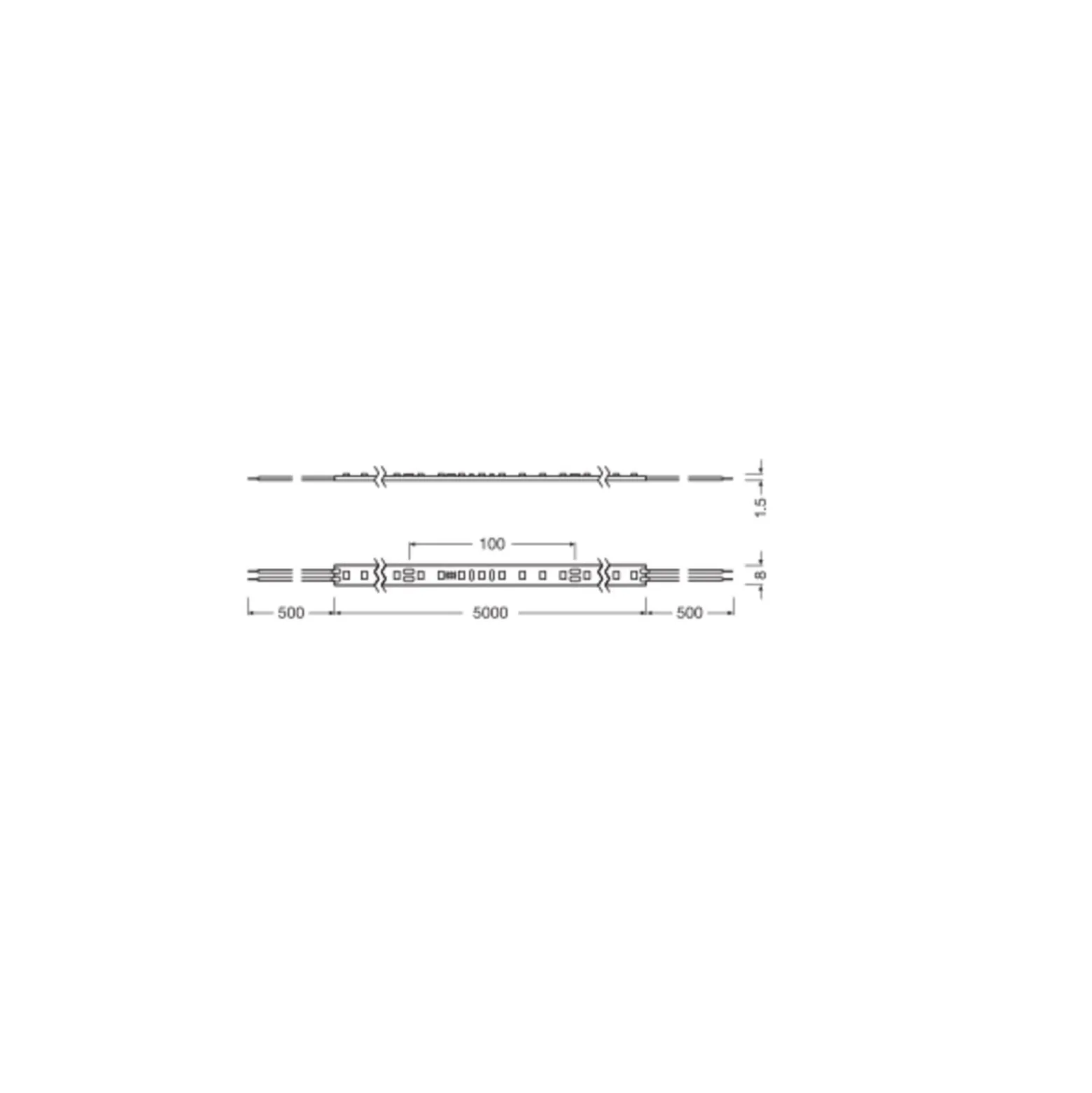Ledvance LED-ljusslingor Value 500 24Wlm 2450lm 24v - 865 Dagsljus | 5M/8mm