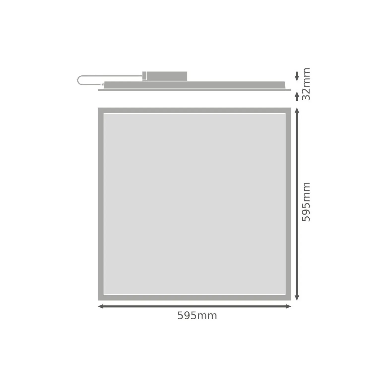 Ledvance LED Panel Eco 36W 3600lm - 830 Varm Vit | 60X60cm - UGR <19