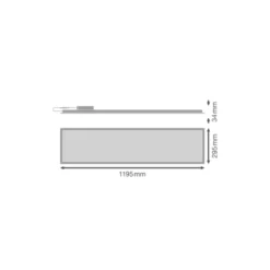 Ledvance LED Panel Kompakt Aluminium Vit 33W 3630lm - 840 Kallvit | 120x30cm
