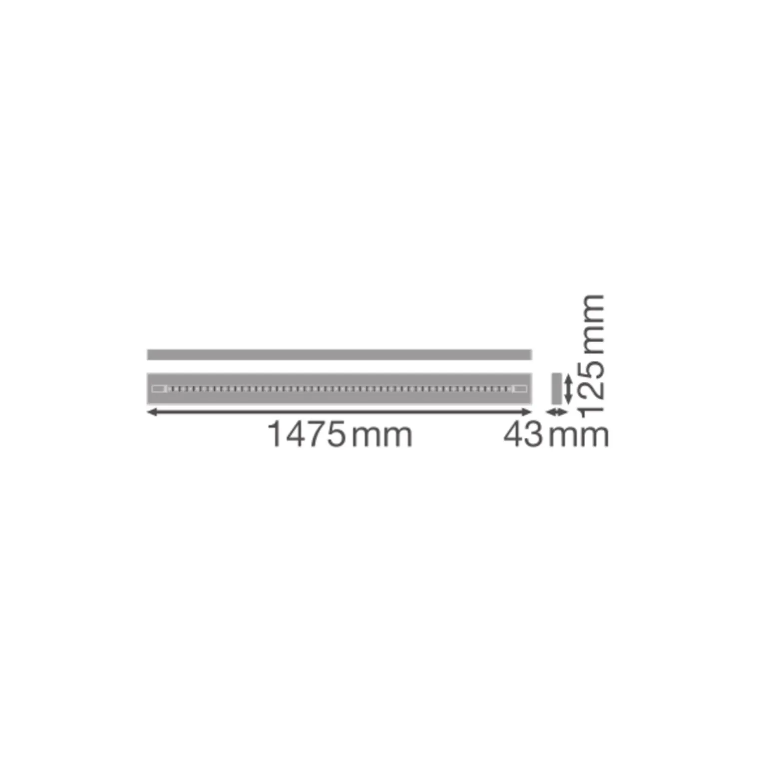 Ledvance LED Panel Linear Pendellampa IndiviLED 69W 9050lm - 940 Kallvit | 150cmx12cm - UGR <19 - Bästa Färgåtergivning