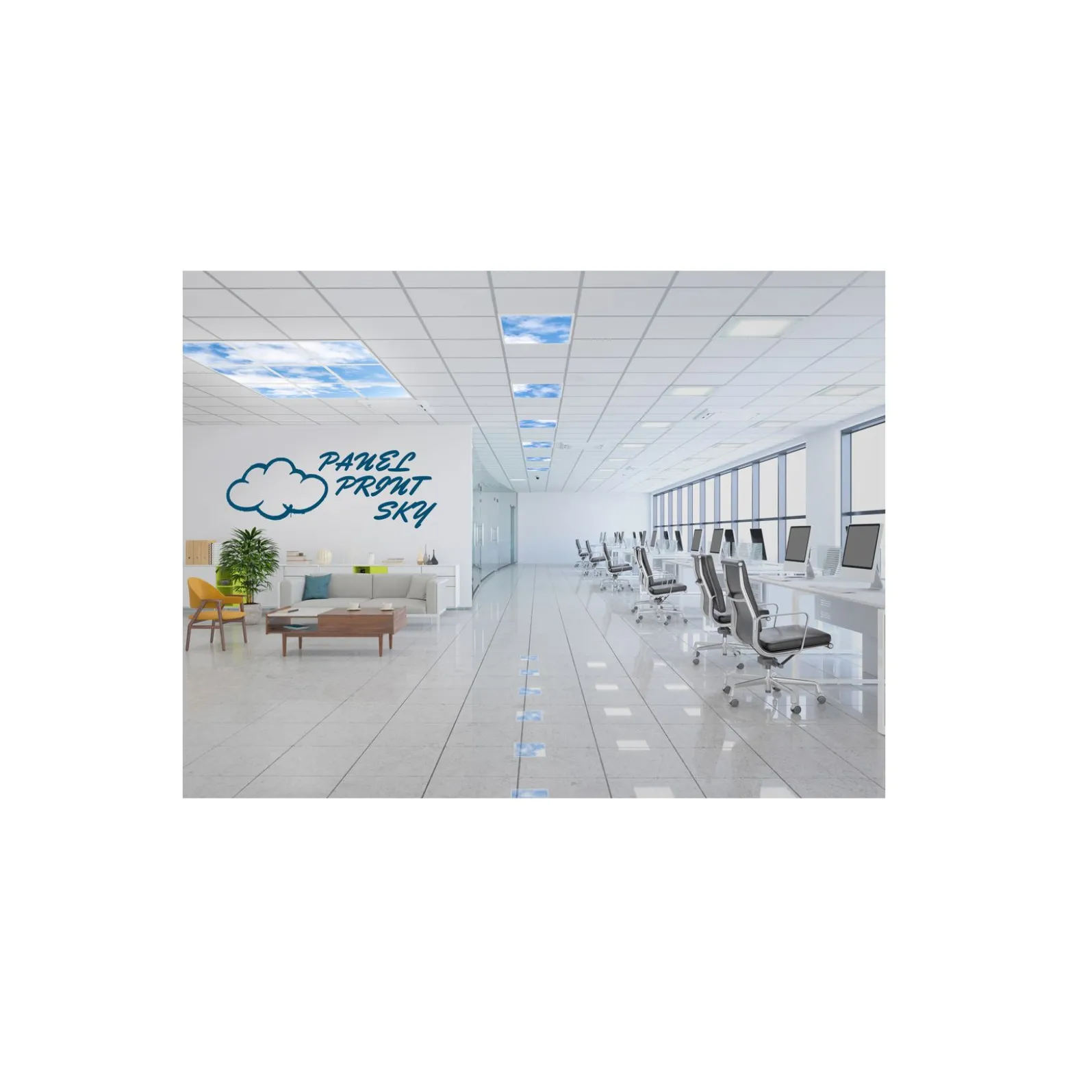 Ledvance LED Panel Print Sky 33W 3630lm | 60x60cm - UGR <22