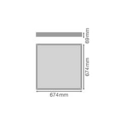 Ledvance LED Panel Surface 32W 4160lm - 930-940 CCT | 60x60cm - UGR <19 - Bästa Färgåtergivning - Dali Dimbar