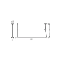 Ledvance LED Pendellampa Office Line Slab Svart 40W 4100lm - 840 Kallvit | Dimbar