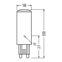 Ledvance LED Pin G9 Klar 4.9W 806lm - 840 Kallvit | Ersättare 60W