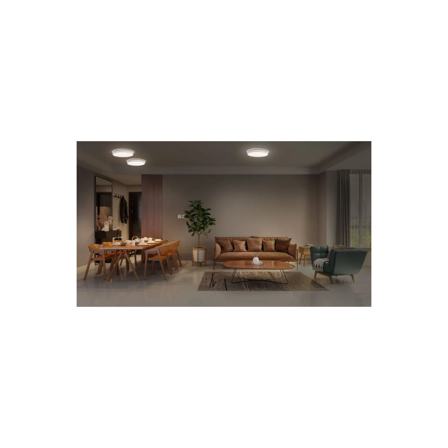Ledvance LED Plafond Orbis London Vit 36W 2500lm - 830 Varm Vit | 480mm - IP20