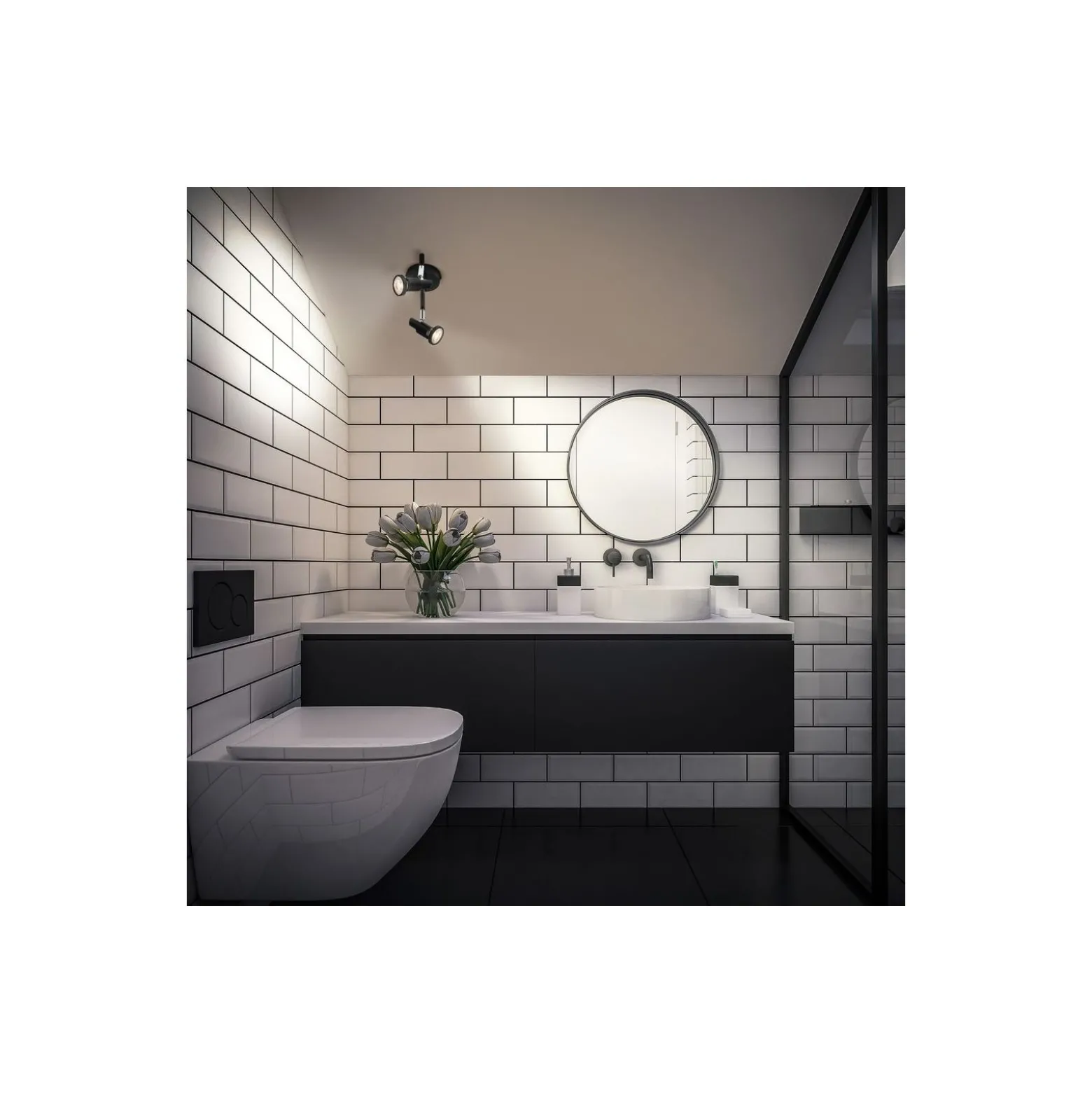Ledvance LED Plafond Orbis London Vit 36W 2500lm - 830 Varm Vit | 480mm - IP20