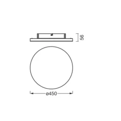 Ledvance LED Plafond Planon Trimlös Vit Runda 450mm 28W 2700lm - 830 Varm Vit | IP20