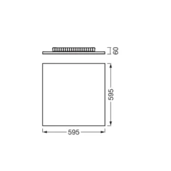 Ledvance LED Plafond Planon Trimlös Vit 600x600mm 40W 3300lm - 830 Varm Vit | IP20