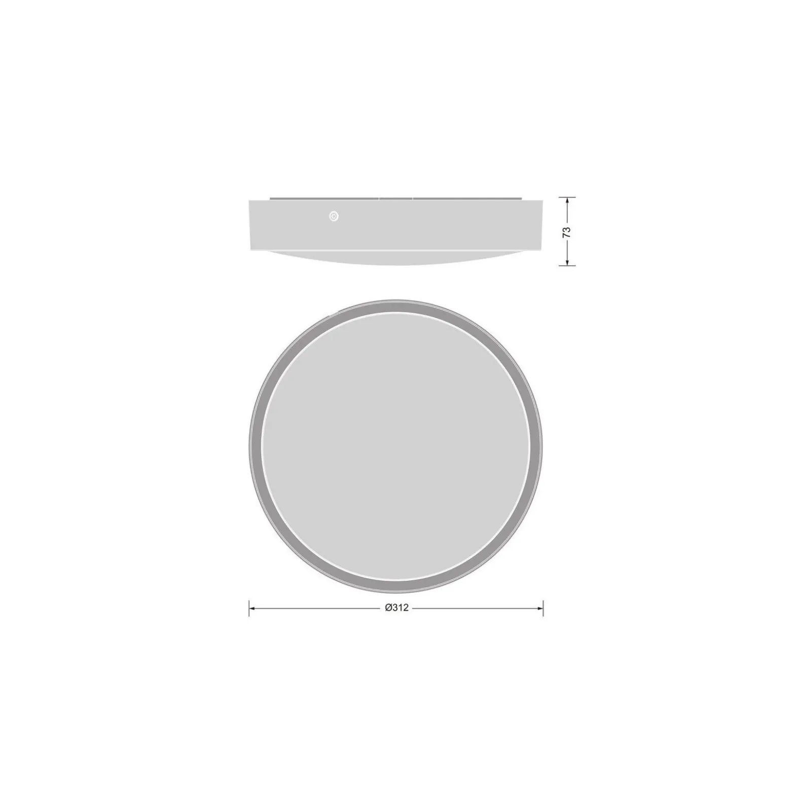 Ledvance LED Plafond Runda Svart 17W 2270lm - 830-840 CCT | 312mm - IP65