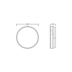 Ledvance LED Plafond Surface Disc Vit 14W 1680lm - 830-840 CCT | IP20