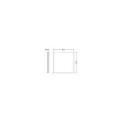 Ledvance LED Plafond Surface Platt Ljus-källor Fyrkant Vit 23W 3780lm - 830-840 CCT | 500mm - IP20