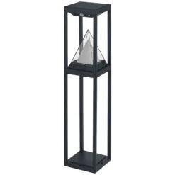 Ledvance LED Pollare Solar Alps Pathway Flerfärgad Svart 6W 400lm - 830 Varm Vit | 70cm - IP44 - RGBW