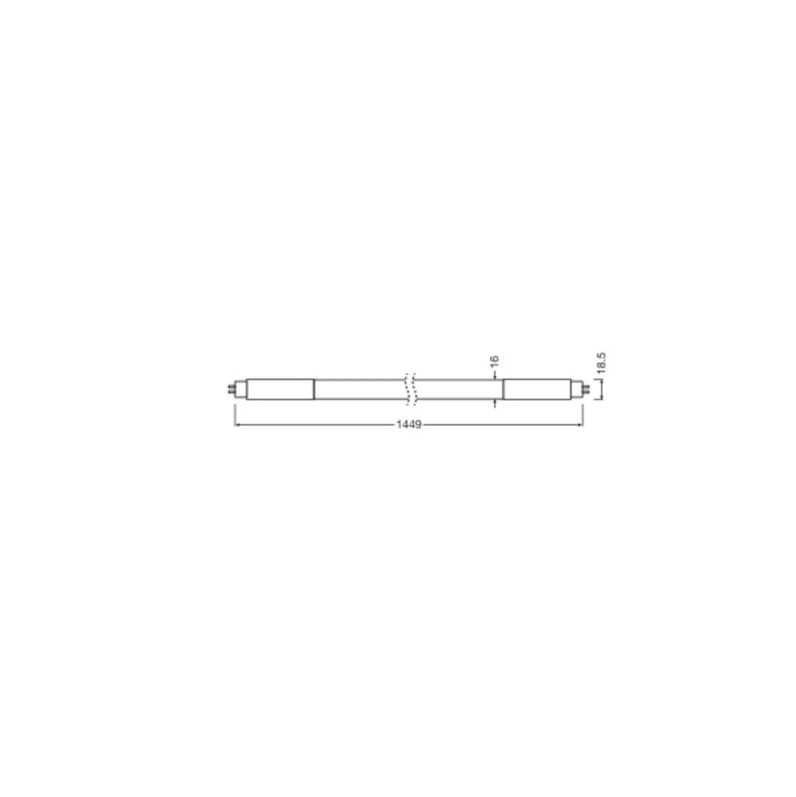 Ledvance LED Rör T5 Performance (Mains AC) High Efficiency 18W 2800lm - 865 Dagsljus | 145cm - Ersättare 35W
