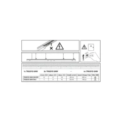Ledvance LED Skensystem Trusys Universal Vit 75W 12750lm - 840 Kallvit | Dali Dimbar - Ersättare 2x58W